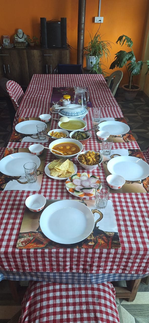 Comfortable and clean homestay room interior at Yang The Sherpa in Majhidhura